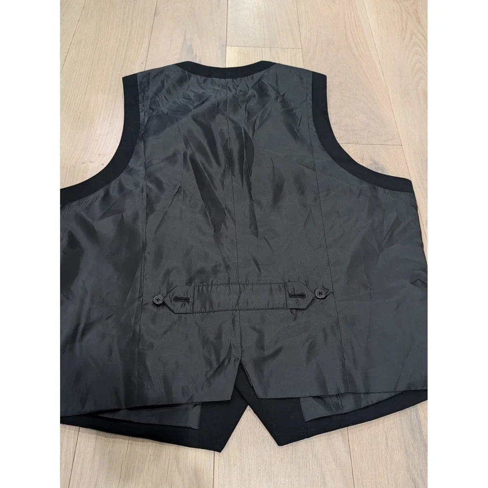 Alfani Slim Fit Black Suit Vest | Men's Large | Classic Tailored